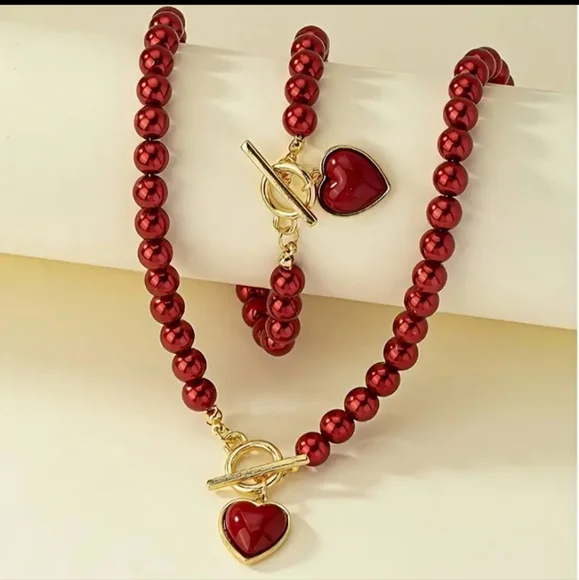 Pearl Necklace and Bracelet Set - Picture 2 of 4